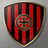AC米兰足球俱乐部队徽 - 红黑间条盾牌与十字徽章